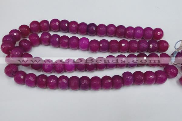 CCN167 15.5 inches 12*16mm faceted rondelle candy jade beads