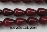 CCN1672 15.5 inches 10*14mm teardrop candy jade beads wholesale