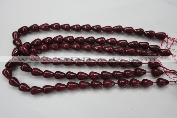 CCN1672 15.5 inches 10*14mm teardrop candy jade beads wholesale