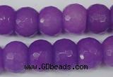 CCN168 15.5 inches 12*16mm faceted rondelle candy jade beads