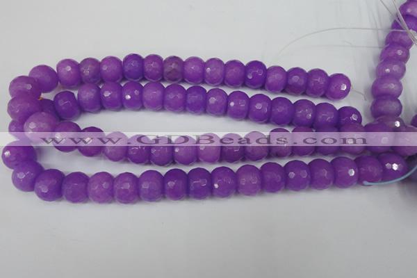 CCN168 15.5 inches 12*16mm faceted rondelle candy jade beads