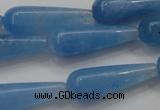 CCN1700 15.5 inches 10*30mm teardrop candy jade beads wholesale