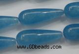 CCN1702 15.5 inches 10*30mm teardrop candy jade beads wholesale