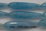 CCN1714 15.5 inches 9*40mm faceted teardrop candy jade beads wholesale