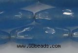 CCN1725 15.5 inches 14*40mm faceted rice candy jade beads