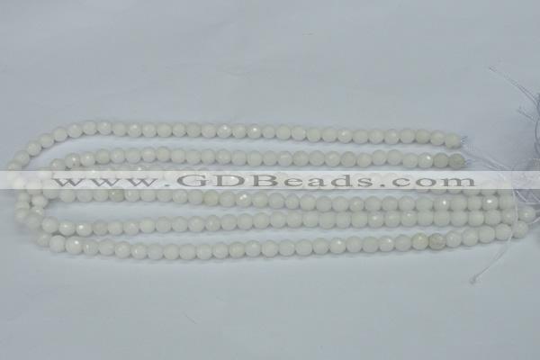 CCN1801 15 inches 6mm faceted round candy jade beads wholesale