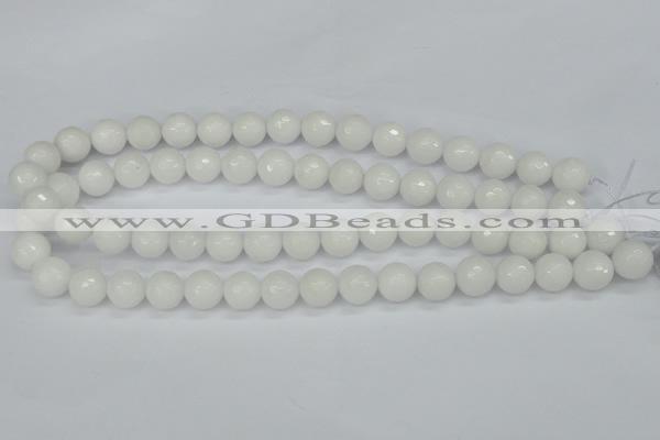 CCN1804 15 inches 12mm faceted round candy jade beads wholesale