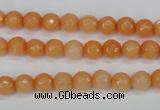 CCN1821 15 inches 6mm faceted round candy jade beads wholesale