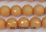 CCN1824 15 inches 12mm faceted round candy jade beads wholesale