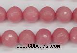 CCN1834 15 inches 12mm faceted round candy jade beads wholesale