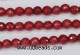 CCN1841 15 inches 6mm faceted round candy jade beads wholesale