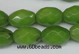 CCN185 15.5 inches 13*18mm faceted rice candy jade beads