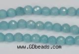 CCN1860 15 inches 4mm faceted round candy jade beads wholesale