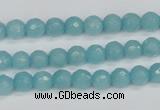 CCN1861 15 inches 6mm faceted round candy jade beads wholesale