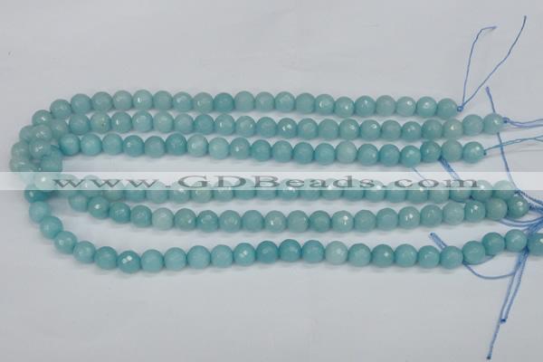 CCN1862 15 inches 8mm faceted round candy jade beads wholesale