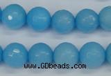 CCN1874 15 inches 12mm faceted round candy jade beads wholesale