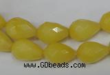 CCN190 15.5 inches 10*14mm faceted teardrop candy jade beads