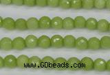 CCN1900 15 inches 4mm faceted round candy jade beads wholesale