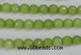 CCN1901 15 inches 6mm faceted round candy jade beads wholesale