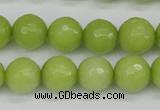 CCN1904 15 inches 12mm faceted round candy jade beads wholesale