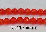 CCN1951 15 inches 6mm faceted round candy jade beads wholesale