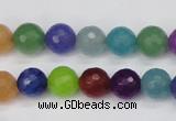 CCN1983 15 inches 10mm faceted round candy jade beads wholesale