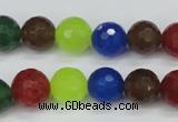 CCN1984 15 inches 12mm faceted round candy jade beads wholesale