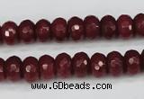 CCN1991 15 inches 6*10mm faceted rondelle candy jade beads wholesale