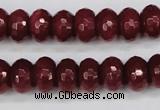 CCN1992 15 inches 8*12mm faceted rondelle candy jade beads wholesale