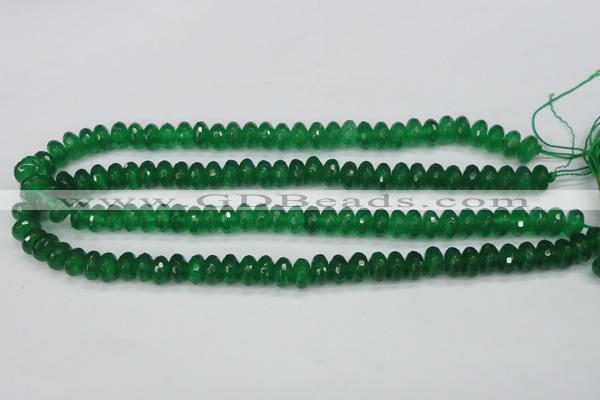 CCN1998 15 inches 6*10mm faceted rondelle candy jade beads wholesale