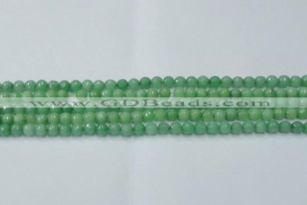 CCN2029 15 inches 4mm faceted round candy jade beads wholesale