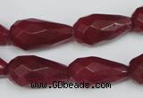 CCN203 15.5 inches 12*22mm faceted teardrop candy jade beads