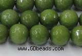 CCN2040 15 inches 12mm faceted round candy jade beads wholesale