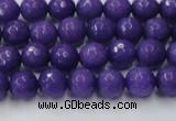 CCN2058 15 inches 6mm faceted round candy jade beads wholesale