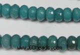 CCN2102 15.5 inches 6*10mm faceted rondelle candy jade beads