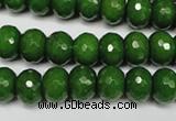 CCN2108 15.5 inches 6*10mm faceted rondelle candy jade beads