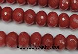 CCN2128 15.5 inches 8*12mm faceted rondelle candy jade beads