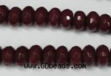 CCN2134 15.5 inches 6*10mm faceted rondelle candy jade beads