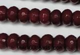 CCN2135 15.5 inches 8*12mm faceted rondelle candy jade beads