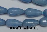 CCN2144 15.5 inches 10*20mm faceted teardrop candy jade beads