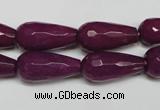 CCN2148 15.5 inches 10*20mm faceted teardrop candy jade beads