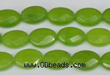 CCN215 15.5 inches 10*14mm faceted oval candy jade beads