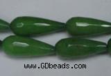 CCN2151 15.5 inches 10*25mm faceted teardrop candy jade beads