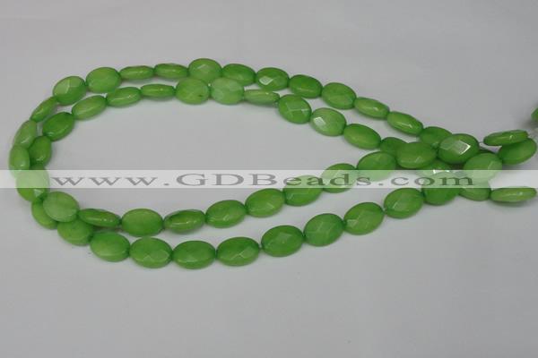 CCN216 15.5 inches 10*14mm faceted oval candy jade beads