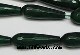 CCN2163 15.5 inches 10*30mm faceted teardrop candy jade beads