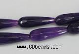 CCN2171 15.5 inches 8*25mm faceted teardrop candy jade beads