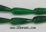 CCN2174 15.5 inches 8*25mm faceted teardrop candy jade beads