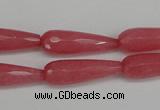 CCN2180 15.5 inches 8*25mm faceted teardrop candy jade beads