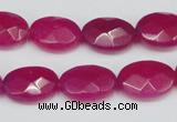 CCN220 15.5 inches 12*16mm faceted oval candy jade beads