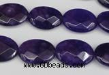 CCN2214 15.5 inches 13*18mm faceted oval candy jade beads